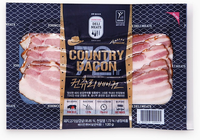 존쿡델리미트 컨츄리베이컨 120g, 1개
