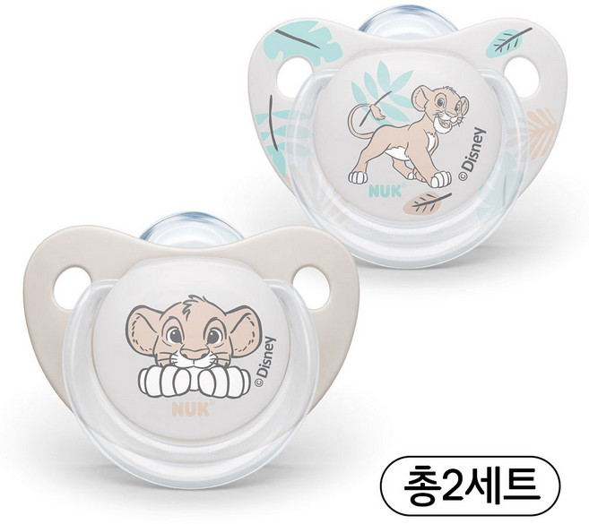 누크 디즈니 노리개젖꼭지 2종 세트, S1(0~6개월), 라이온킹, 2세트