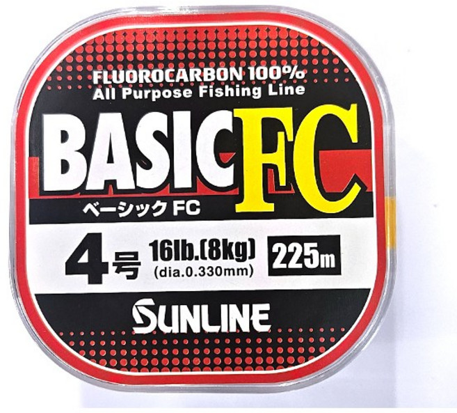 선라인 25베이직FC 배스원줄 바다목줄 쇼크리더 플로로카본100%, 1개, 투명