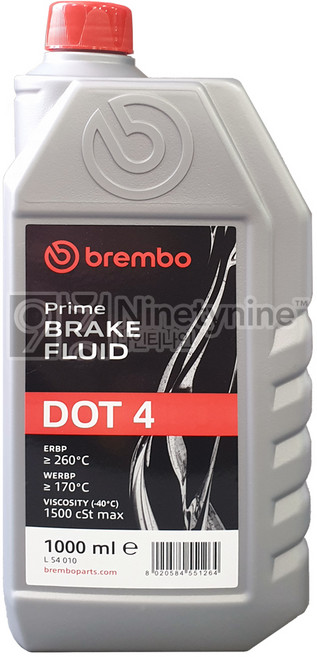 브렘보 DOT4 프리미엄 브레이크 오일-1L BMW 벤츠 아우디 볼보 폭스바겐 포르쉐 볼보 재규어, 1개