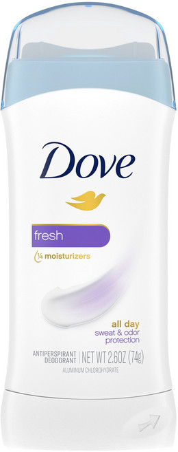 도브 인비저블 솔리드 안티-퍼스피런트 데오드란트 프레시, 74g, 1개