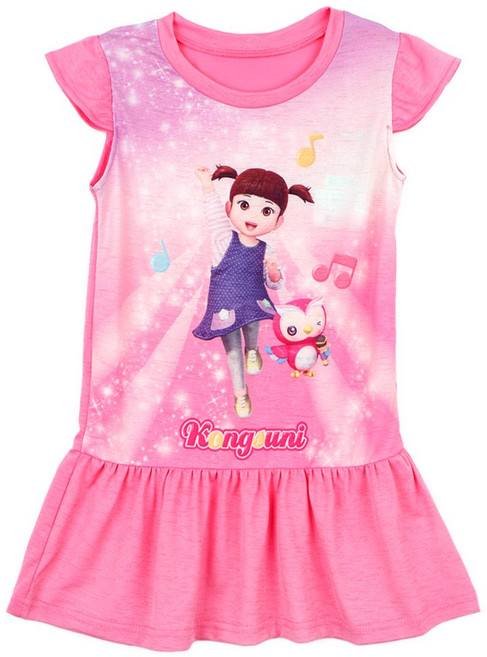 여아 잠옷 실내복 원피스 콩순이원피스_뮤직