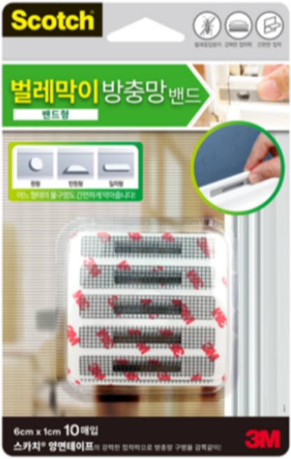 스카치 벌레막이 방충망 밴드 60 x 10 mm, 6개