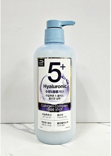 미쟝센 건조하고 힘없는 모발 수분 볼륨 케어 히알루론 5 플러스 콜라겐 샴푸, 1개, 700g