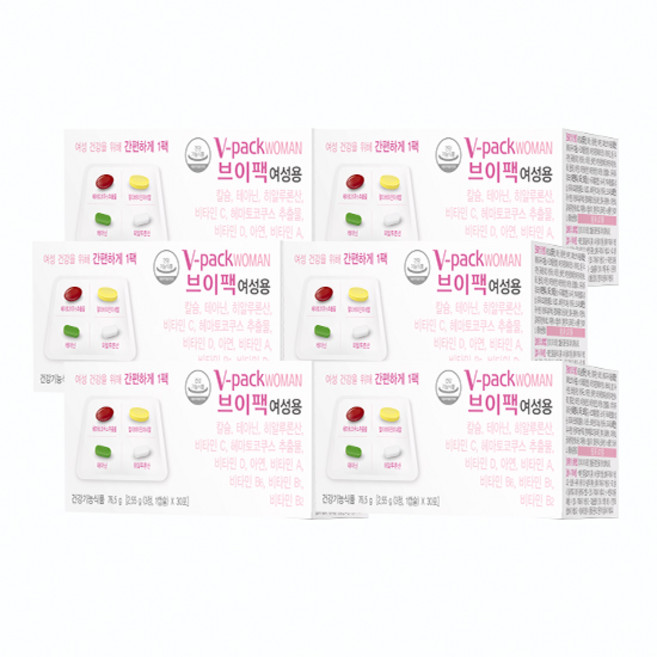 브이팩 여성용 멀티비타민, 30회분, 6개
