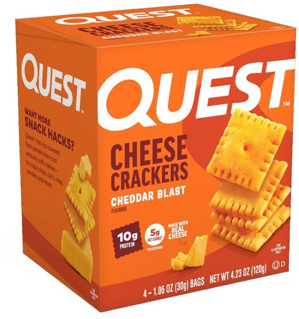 QUEST NUTRITION 起司蘇打餅 陳年起司風味 4入, 1個, 120g