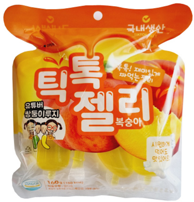 틱톡젤리 복숭아, 160g, 1개