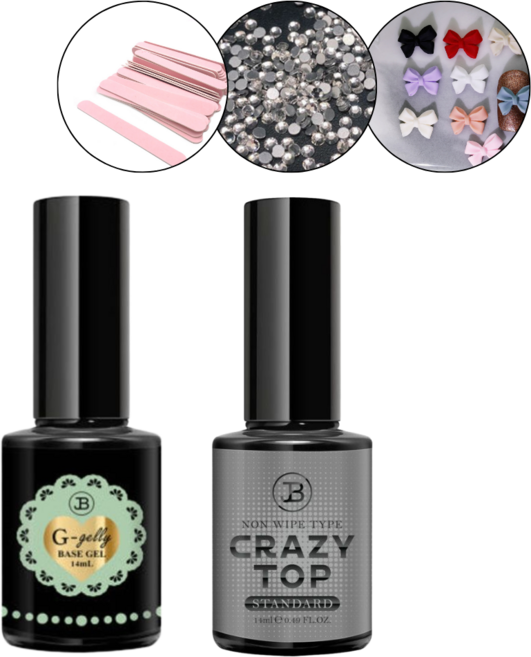 그라시아 진비 지젤리베이스젤 +크레이지 탑젤 +파츠30개, 1개, 14g, 탑젤(띡크)+탑젤(띡크)