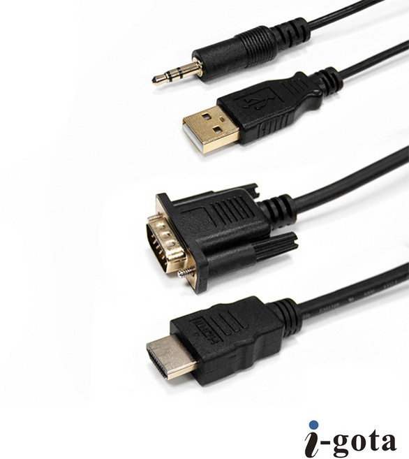 CX 高畫質 VGA頭 線 轉 HDMI 轉接線 2米 hd 1080p, 1個, 盒損品x1