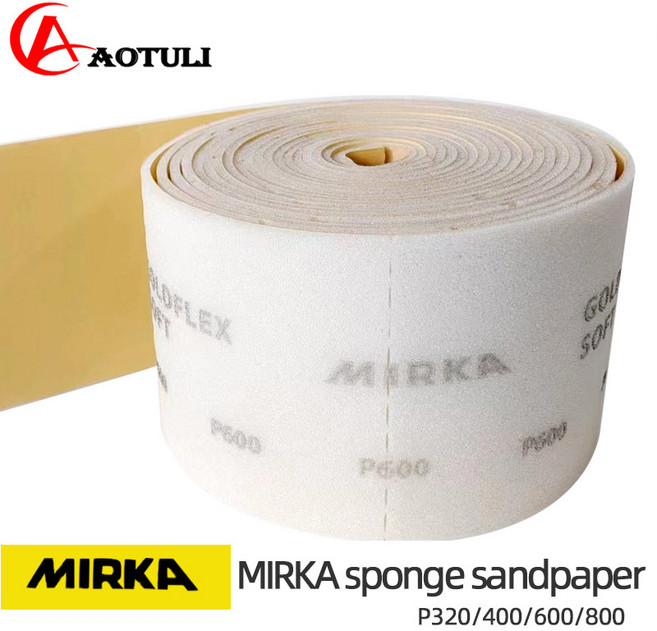 200PCS/1BOX 미르카 손 찢기 스폰지 사포 115x125mm 스폰지 사포 자동차 시트 금속 및 페인트 광택, 50개, P320