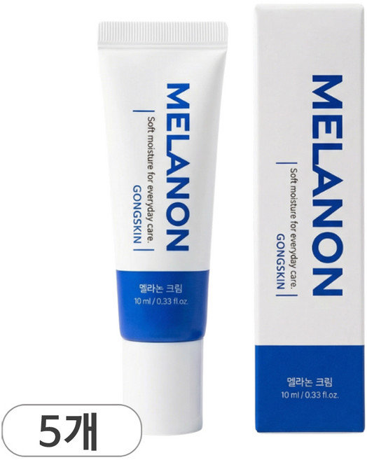 공스킨 멜라논 크림 미백 주름개선 기능성 화장품, 5개, 10ml