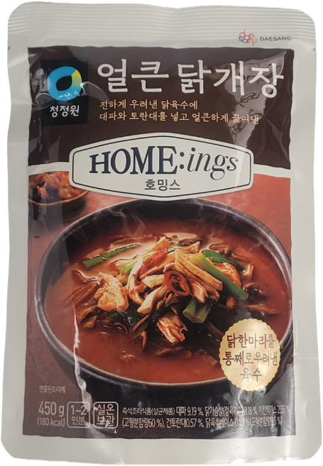 호밍스 청정원 얼큰 닭개장, 450g, 1개