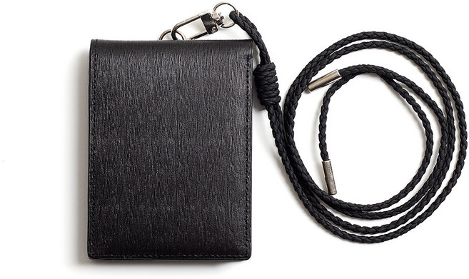 블랑플뢰르 잔물결 소가죽 목걸이 카드지갑