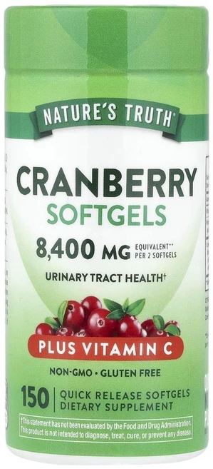 네이처스 트루스 크랜베리 플러스 비타민 C Nature's Truth Cranberry Softgels Plus Vitamin C 150정, 1개 - 쿠팡