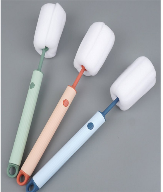 개미일상 스폰지 세척솔 휴대용젖병세척솔, 핑크