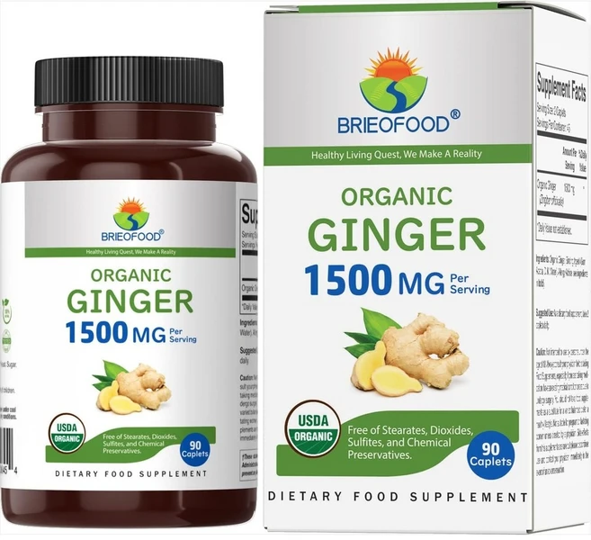 생강 진저 정제 1500mg 고함량 90캡슐 45일분 미국산 Ginger - 쿠팡