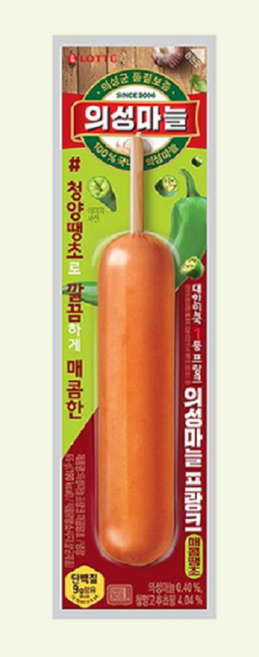 의성마늘 프랑크 매콤땡초맛, 3개, 70g
