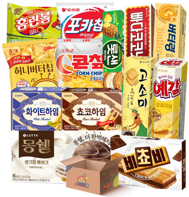 [냠냠상회] 종합 과자 선물 세트 13종구성, 1세트
