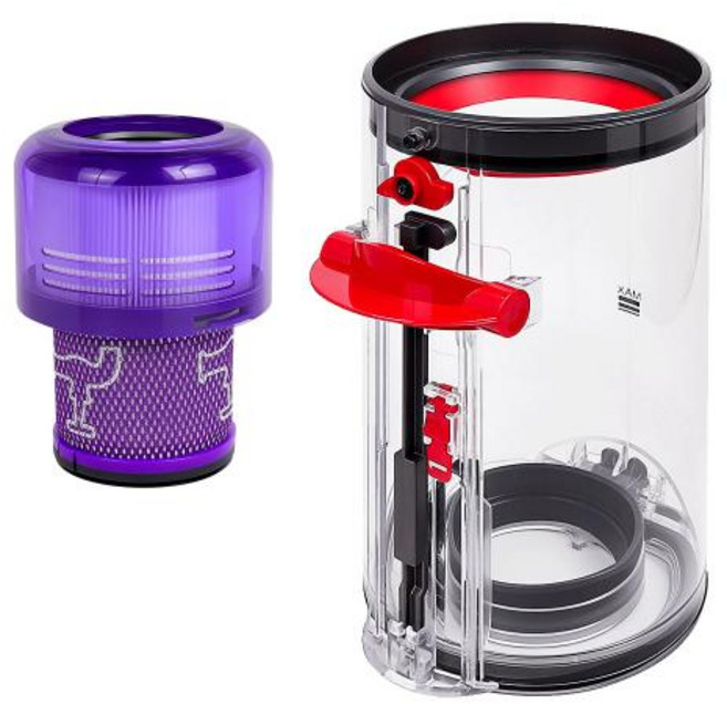 다이슨 V11 V15 SV14 진공 청소기 액세서리용 업그레이드된 캐니스터 교체품 HEPA 필터가 포함된 먼지통 예비 부품 먼지통, 4)Set A