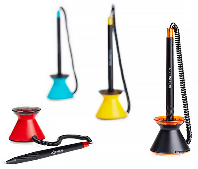 모나미 롤링펜 0.7mm 낱개 스탠드형 볼펜 부착형 은행, 단품