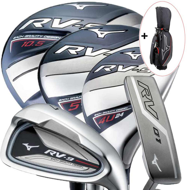 미즈노 NEW RV-9 풀세트 11개+골프백포함 2025년, 스틸S 풀세트