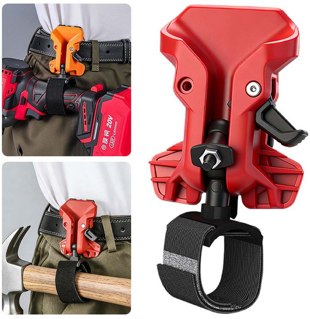 루베이 짱짱한 공구걸이 후크 벨트클립 낙하방지 안전버클 방수 방진 공구정리 고공 작업/목공/현장, 1개