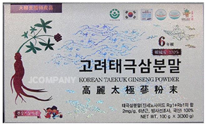 6년근 고려 태극삼 분말 100g x 4병 기획 세트