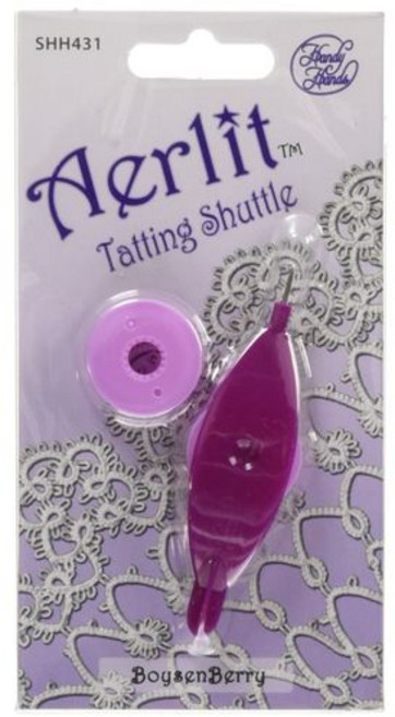 핸디 핸즈 에어릿 태팅 셔틀 2개의 보빈 포함 SHH431 Handy Hands Aerlit Tatting Shuttle with 2 bobbins SHH431 Boysenbe, 1개