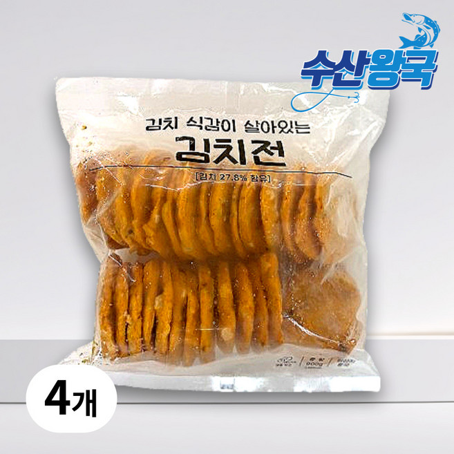 수산왕국 냉동 한입 김치전, 4개, 900g