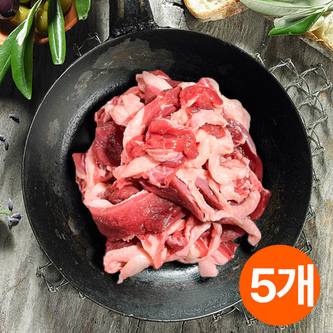 [냉장] 오구푸드 오리고기 생오리 슬라이스 로스 무항생제 인증, 1kg, 5개