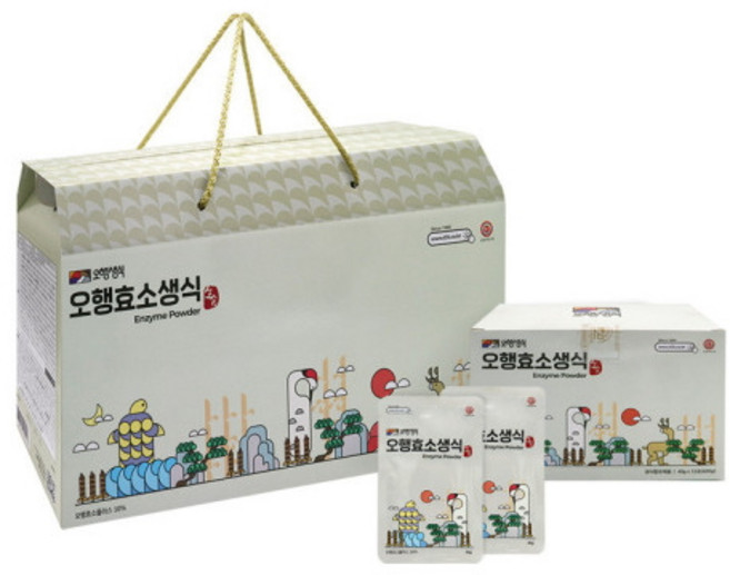 오행생식 오행효소생식 다이어트 속이편한 균형잡힌 식사대용 건강식 영양간식 1개월치, 60개, 40g