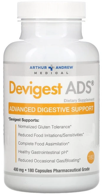 Arthur Andrew Medical Devigest ADS 어드밴스 다이제스티브 서포트 400mg 180개 캡슐, 성인남녀공용, 분말, 1개, 180정 - 쿠팡