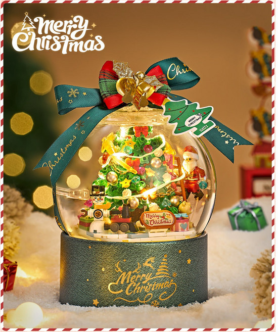 LOZ 나노블럭 미니블럭 크리스마스 오르골 시리즈, 02.크리스마스트리 오르골, 1개
