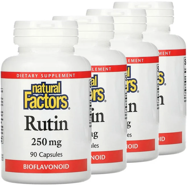 내추럴팩터스 루틴 250mg 캡슐 Natural Factors Rutin, 4개, 90정 - 쿠팡