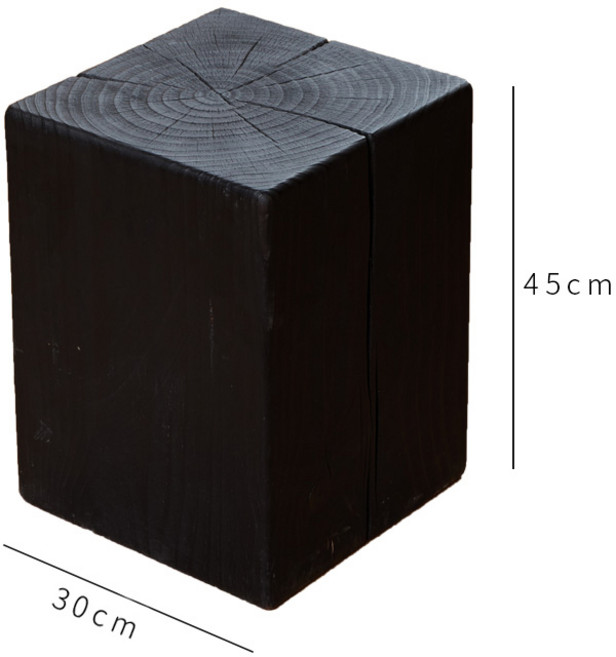 스툴 빈티지 디스플레이 북유럽 화분스툴 우드 의자 고재 사각 미니 낮은 현관, 1개, 스타일 K