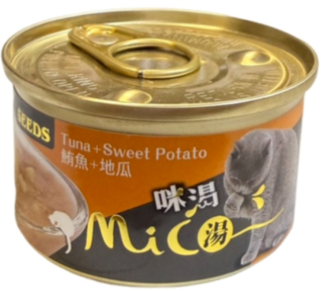 Mico 鮪魚+地瓜 濕糧罐, 85g, 24個