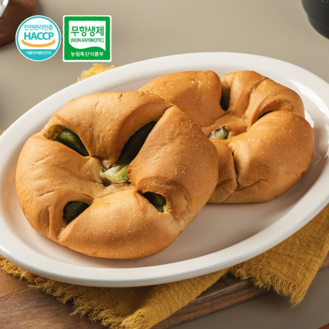 보아스제과 수제빵 제과점빵 완두앙금빵 80g, 15개