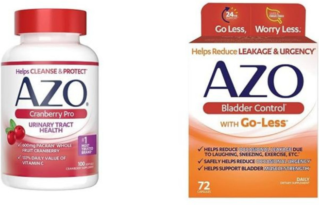 크랜베리 혈관 AZO 프로 요로 600mg PACRAN 1인분 = 주스 1잔 이상 100 CT + Goless 데일리 로 방광 조절 72 카운트, AZO 크랜베리 프로 요로 600mg PACRAN 1인
