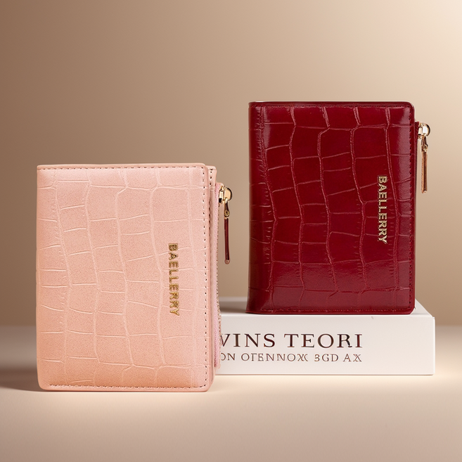 초경량 샤샤벨 프리미엄 크로커 2단 여성 반지갑 학생 카드지갑 지갑