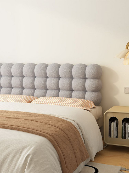 침대 헤드 쿠션 라움스튜디오 침대 제이라이프 덮개, 타이디 원형-연그레이