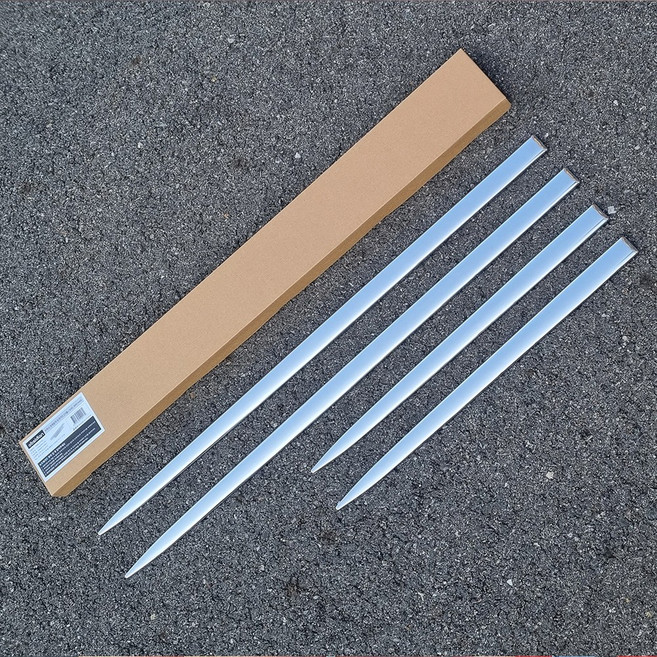 옵시디언 차량용 부착식 도어가드 4p 세트, 크롬, 1세트