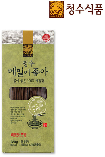 [청수식품]100% 메밀이좋아 비빔냉면 2인분 280gx1봉, 1개, .