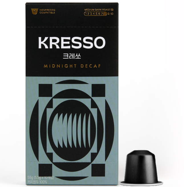 디카페인 네스프레소 캡슐 커피 호환 크레쏘, 5.5g, 1개, 50개입