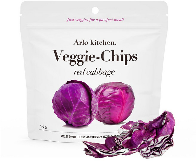 알로키친 강아지 베지칩스 적양배추, 2개, 10g