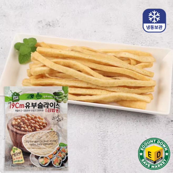 재호 냉동 김밥용 유부 슬라이스 (19cm) 김밥유부, 1개, 1kg