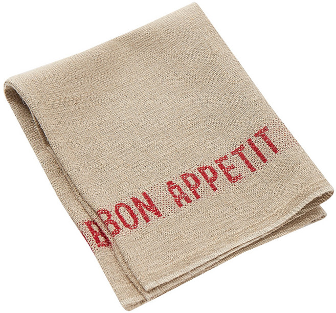 샤르베에디션 본아페티 키친크로스 린넨 S, 레드, 1개