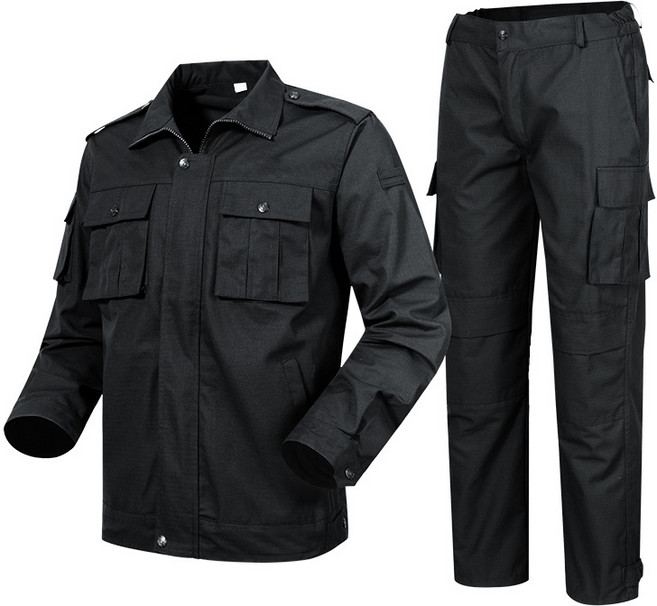 AOUGK 남자 아웃도어 전술복 블랙 긴팔 전술복 야전 훈련복 밀리터리