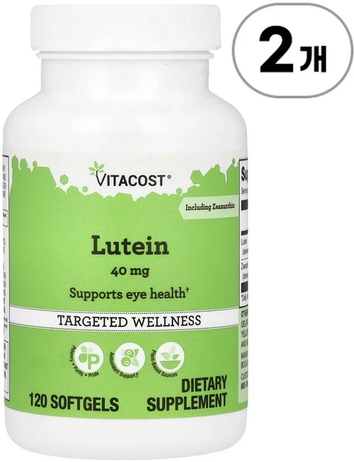 비타코스트 루테인 위드 제아잔틴 Vitacost Lutein Including Zeaxanthin 120정, 2개 - 쿠팡