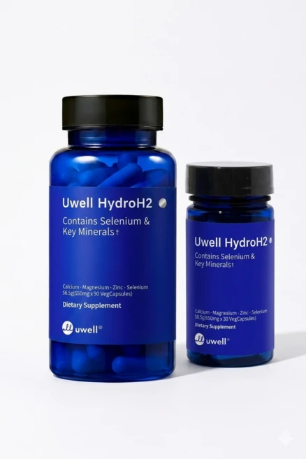 유웰하이드로H2 수소영양제/uwell HydroH2/티파니영양제/활성산소제거/숙취에좋은/미네랄영양제 90캡슐(큰병) + 30캡슐(휴대용)[원산지:미국], 120정, 1개 - 쿠팡
