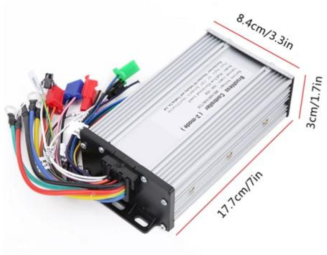 전기 자전거 스쿠터 범용 브러시리스 컨트롤러 가속기 속도 컨트롤러 전기 듀얼 모드 직사각형 모터 12 48V 64V 1000W-1500W, 2) 48V 60V 64V 72V, 한개옵션1